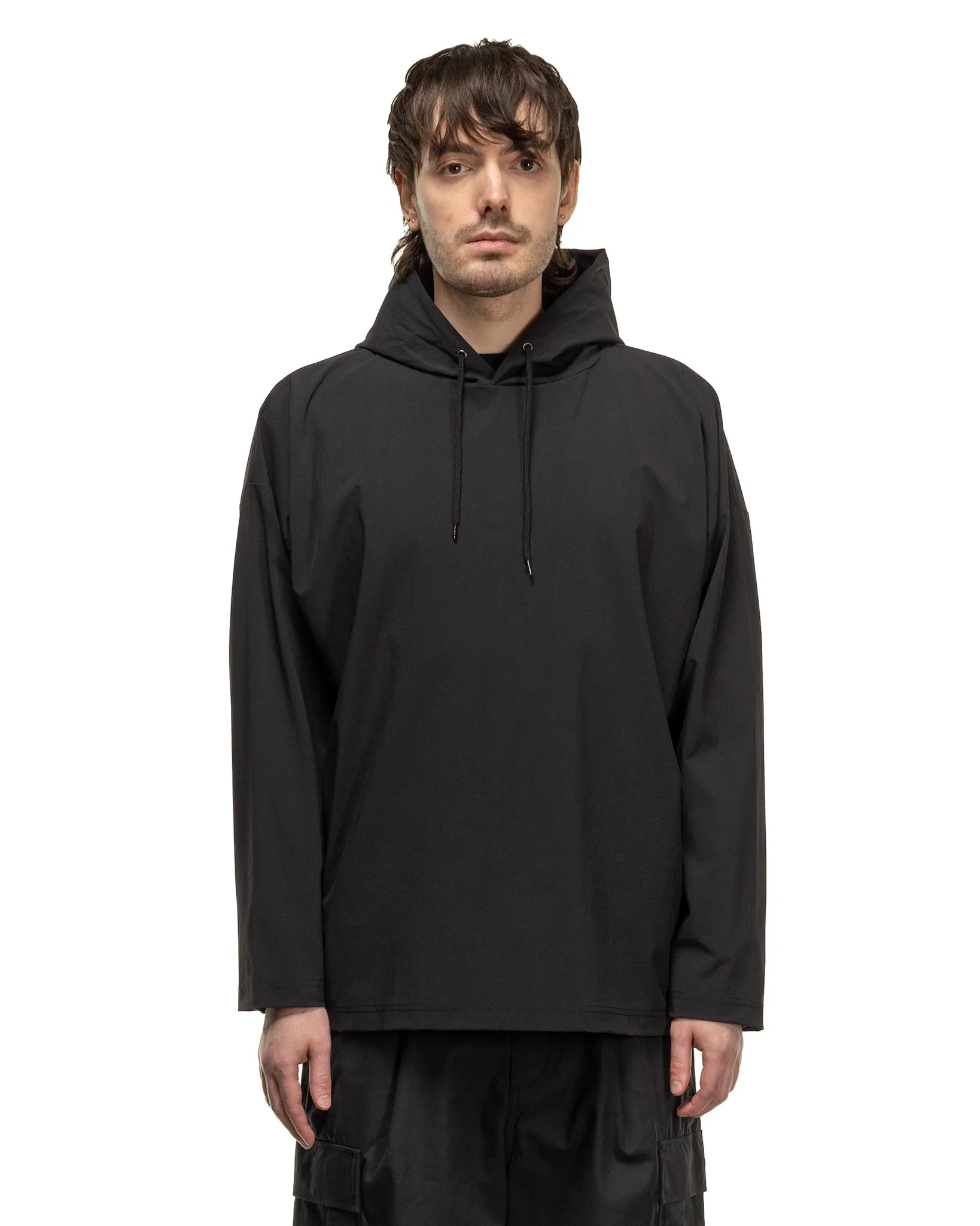 4Way Stretch Oversized Pullover Hoodie Black