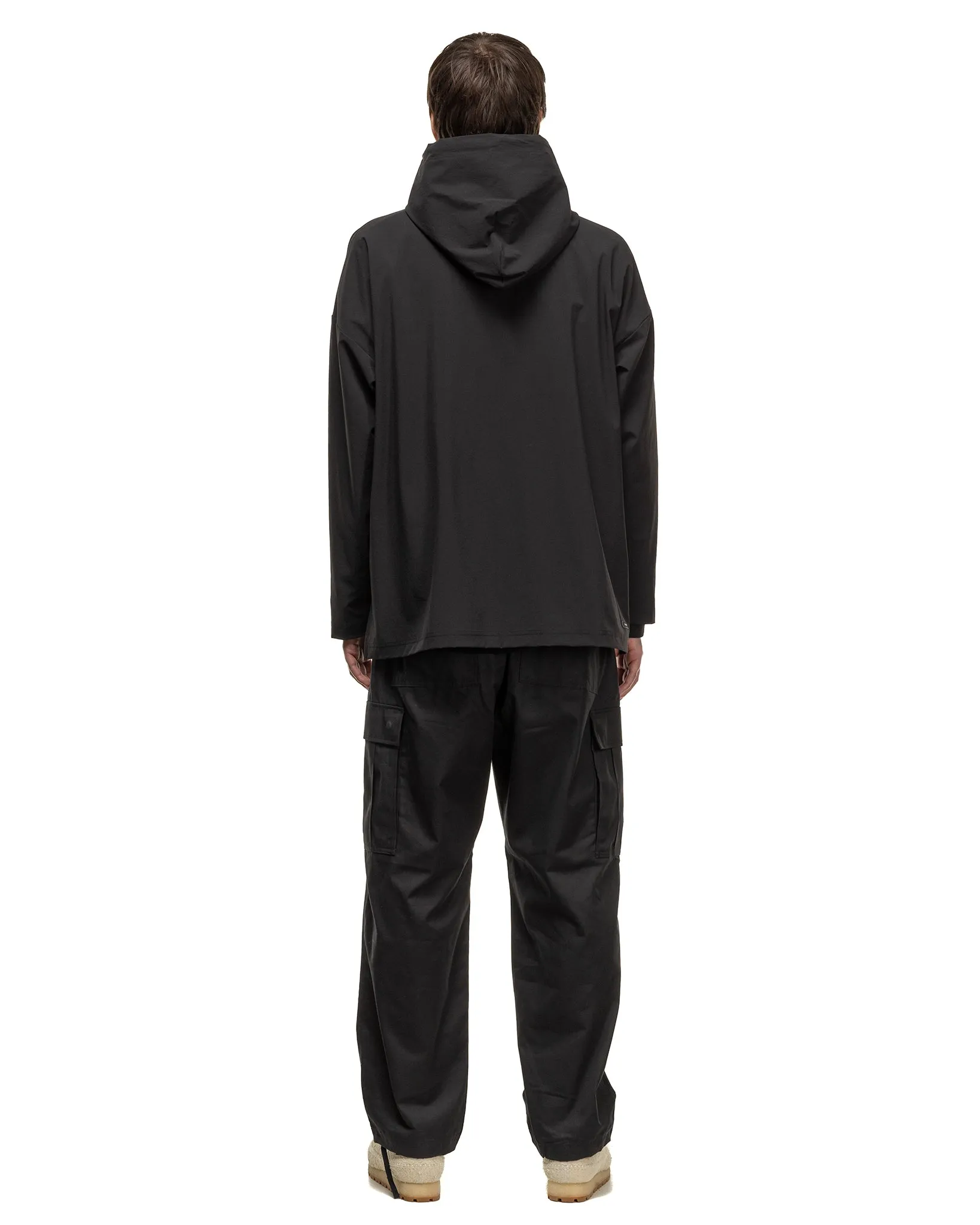 4Way Stretch Oversized Pullover Hoodie Black