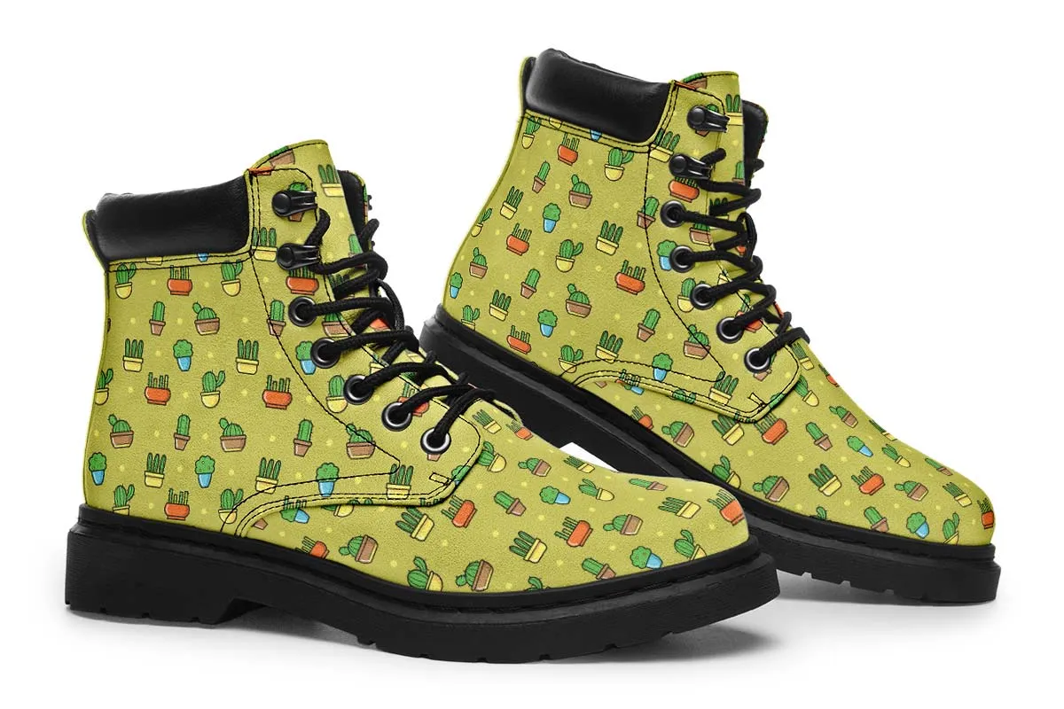 8 Bit Potted Plants Classic Vibe Boots