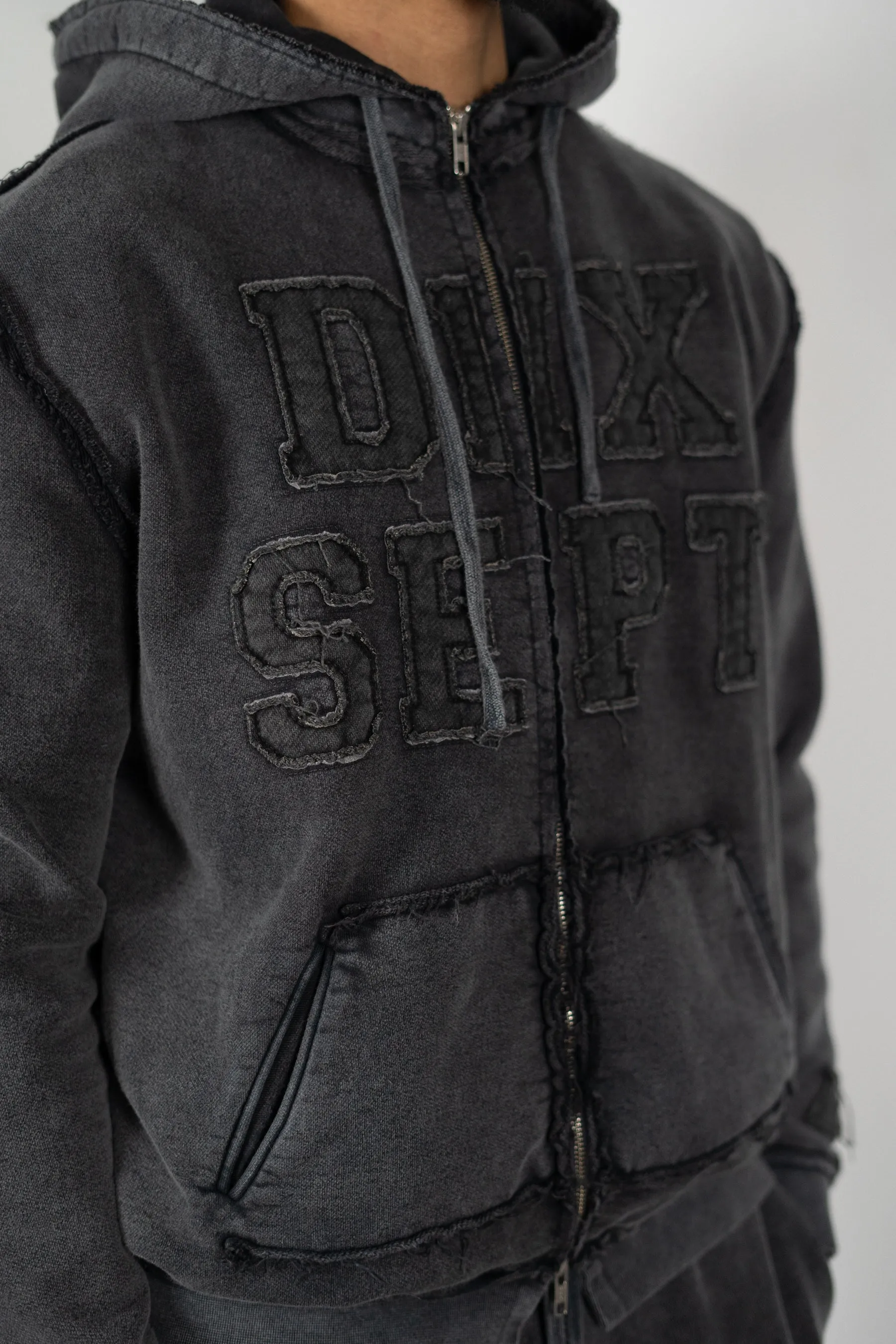 Acidwash Dix-Sept Zip Up Hoodie