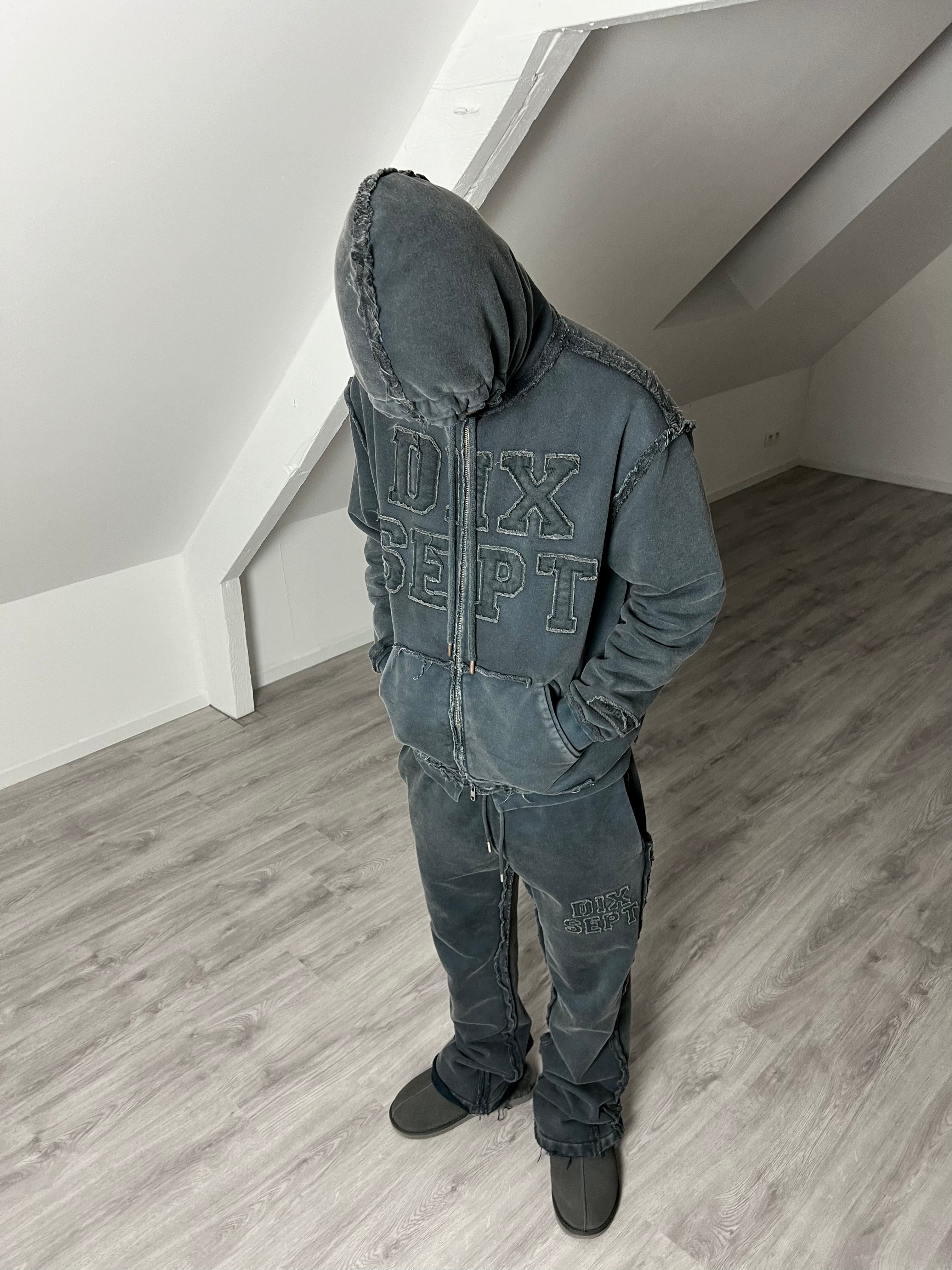 Acidwash Dix-Sept Zip Up Hoodie