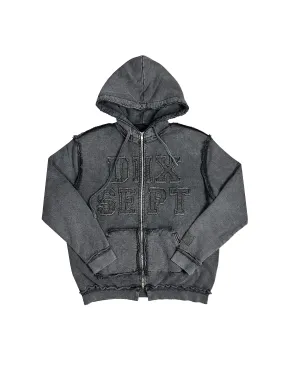 Acidwash Dix-Sept Zip Up Hoodie