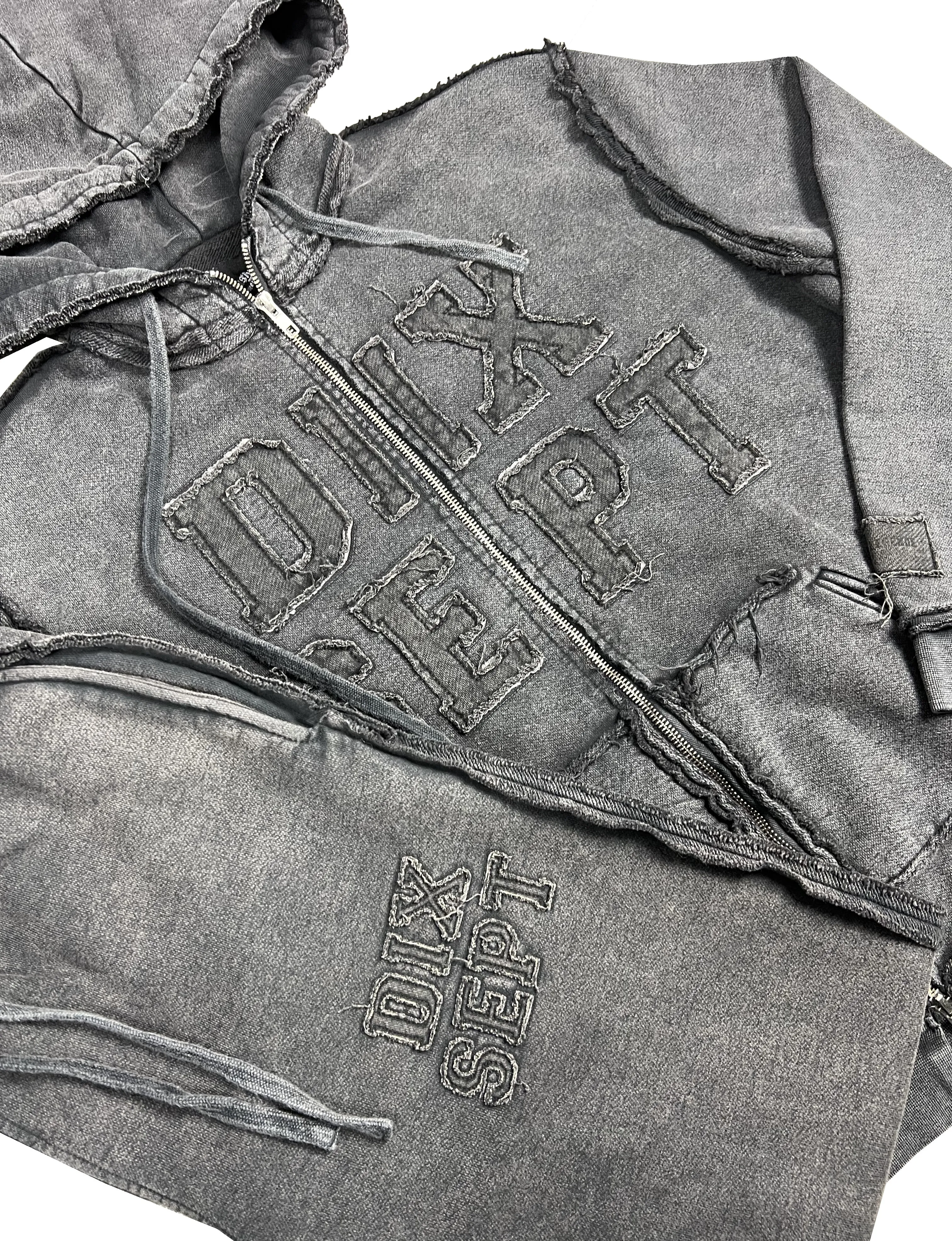 Acidwash Dix-Sept Zip Up Hoodie