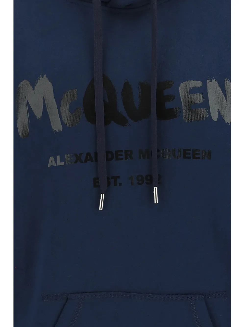 Alexander McQueen Logo Print Drawstring Hoodie