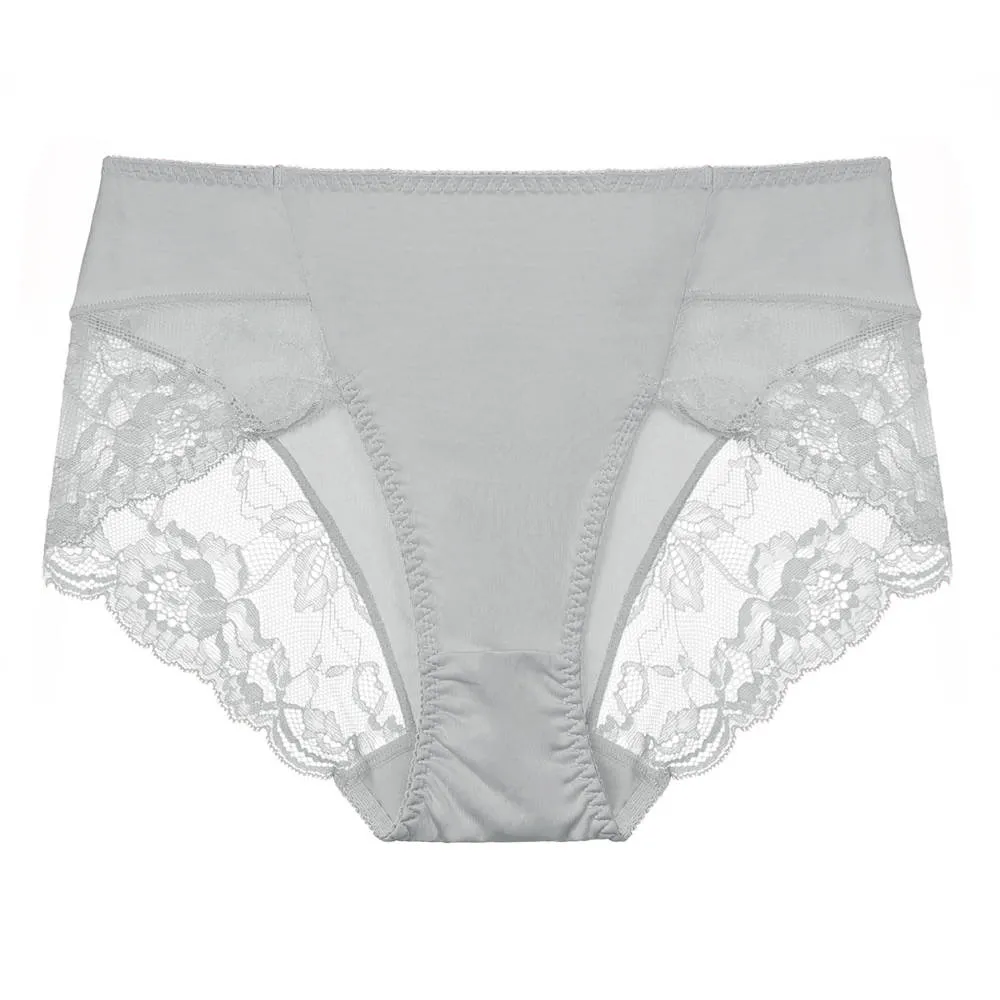 Allegra K- Women's Mid-Rise Lace Trim Brief Seamless Underwear