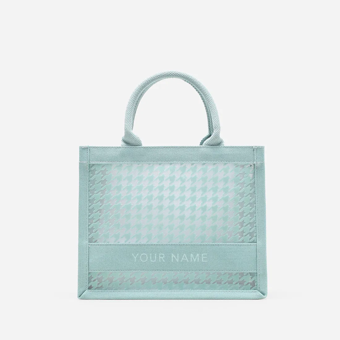 Alyssa Mini Houndstooth Tote Bag