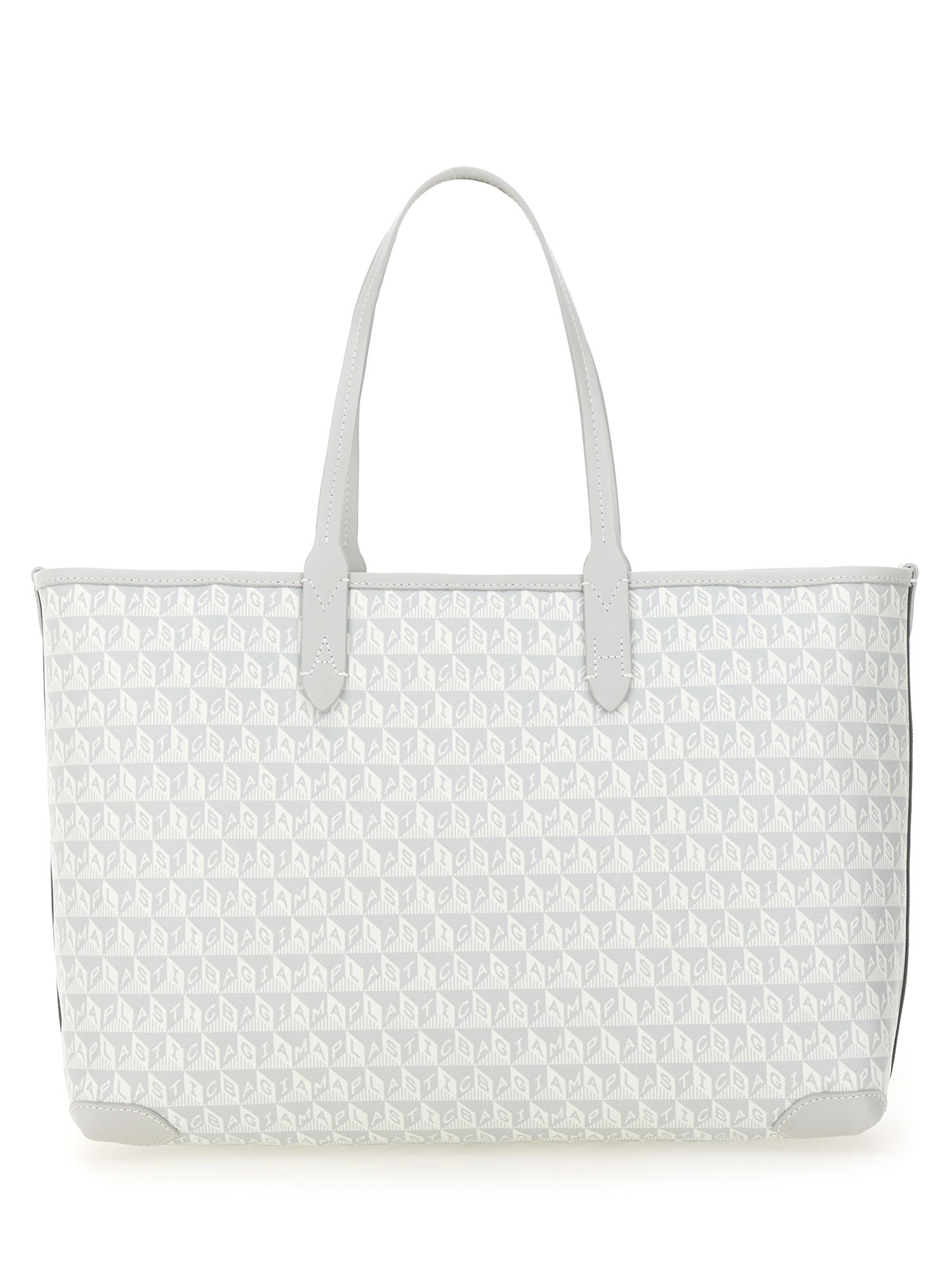 ANYA HINDMARCH    ZIPPERED I AM A PLASTIC BAG WINK SMALL TOTE BAG