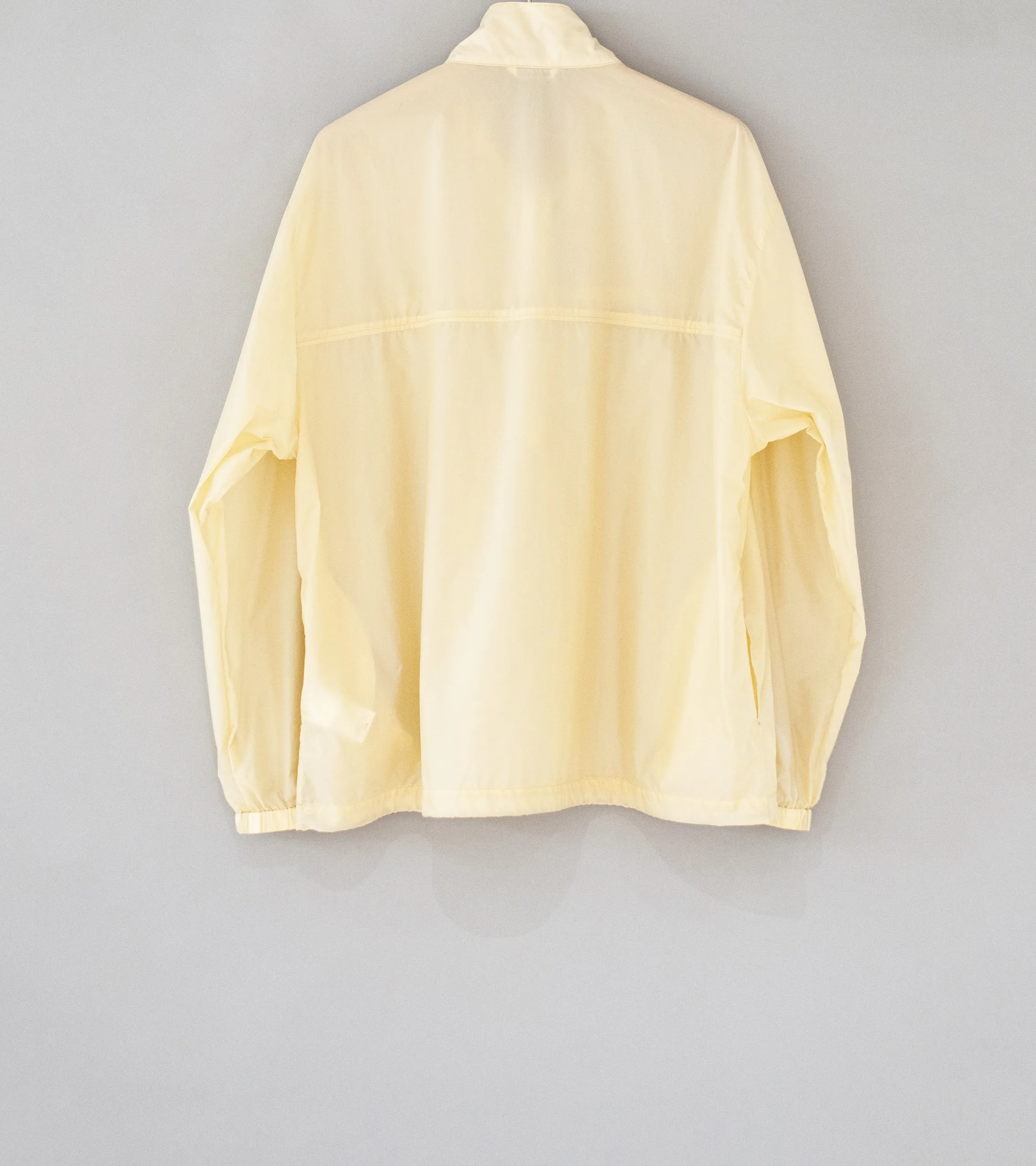 Auralee 'Light Nylon Half Zip P/O' (Light Yellow)