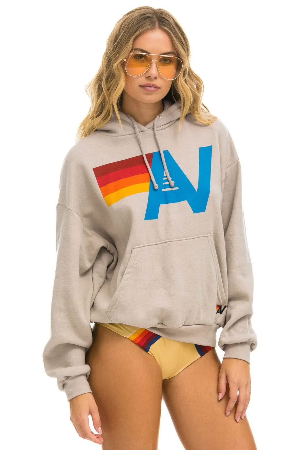 Aviator Nation Logo Pullover Relaxed Hoodie