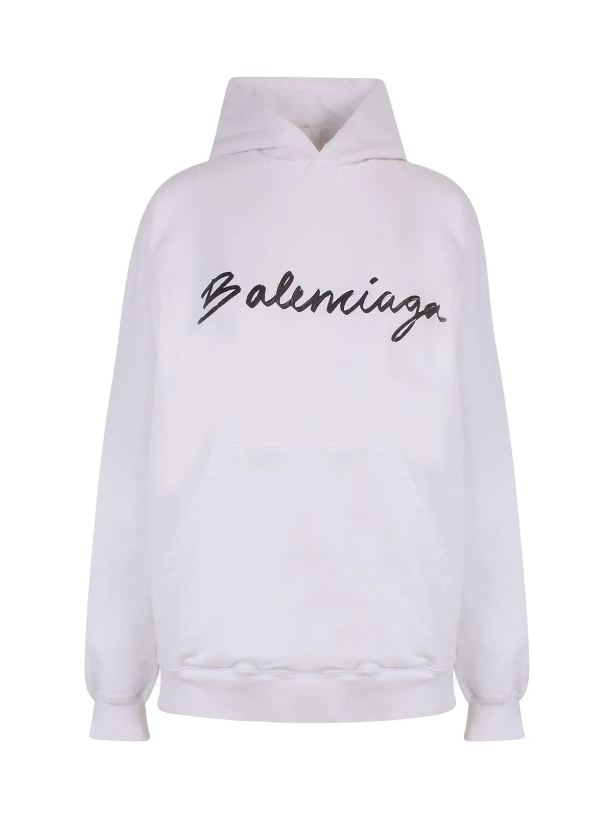 Balenciaga Logo Printed Wide Fit Hoodie