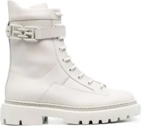 Bally Gioele leather ankle boots White