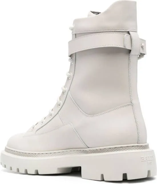 Bally Gioele leather ankle boots White