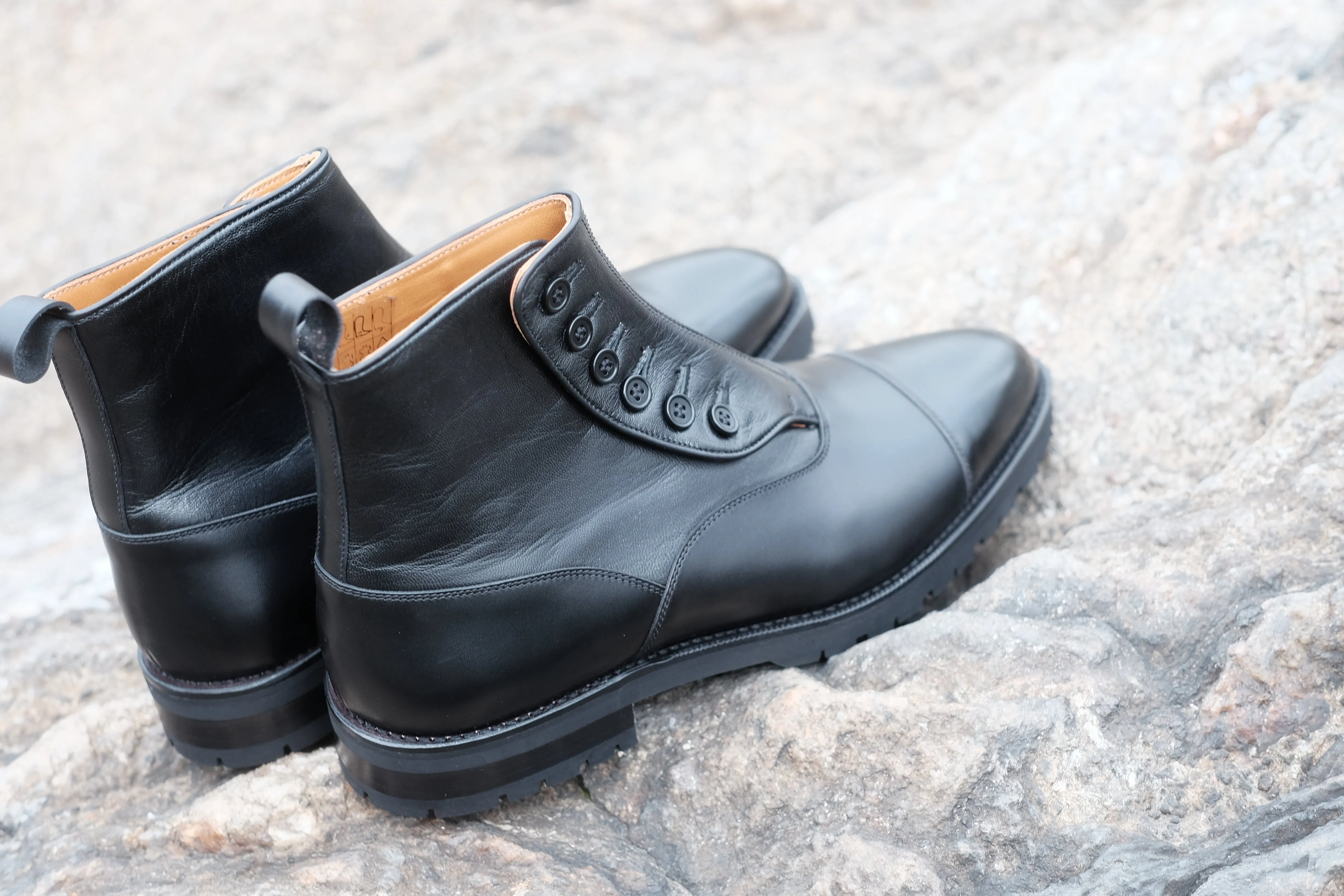 Bellevue - MTO - Black Calf / Black Soft Calf - TMG Last - Commando Sole