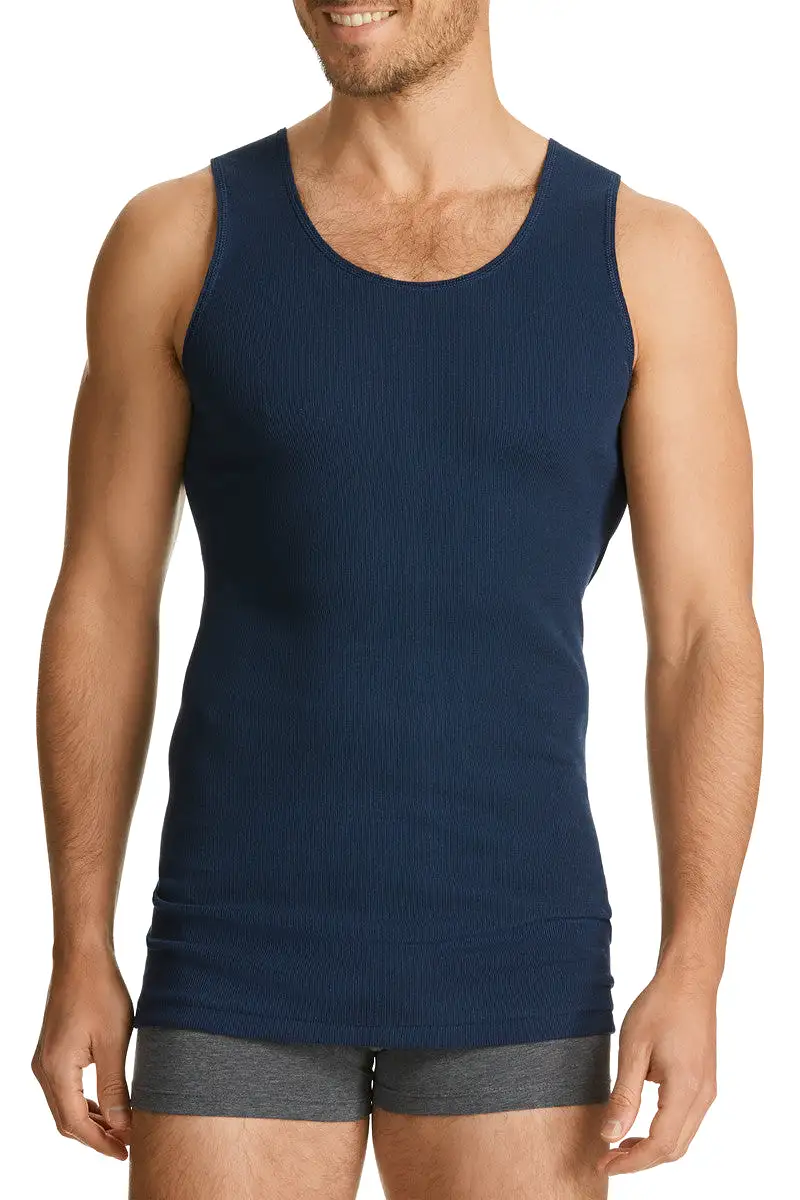 Bonds Mens 2Pk Chesty Cotton Singlets - Navy