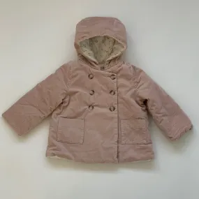 Bonpoint Dusty Pink Cord Jacket With Cherry Print Lining: 3 Years