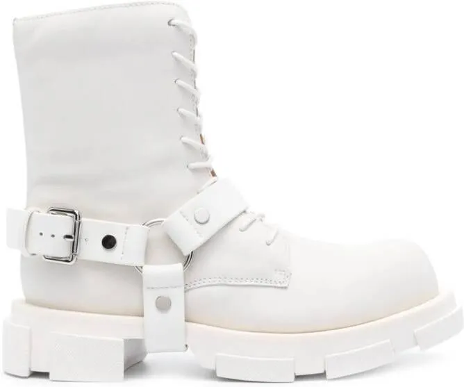 Both Gao leather boots White