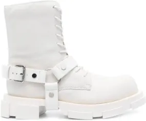 Both Gao leather boots White