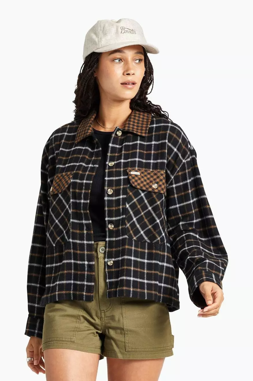 Bowery Women's L/S Flannel - Black/Bison