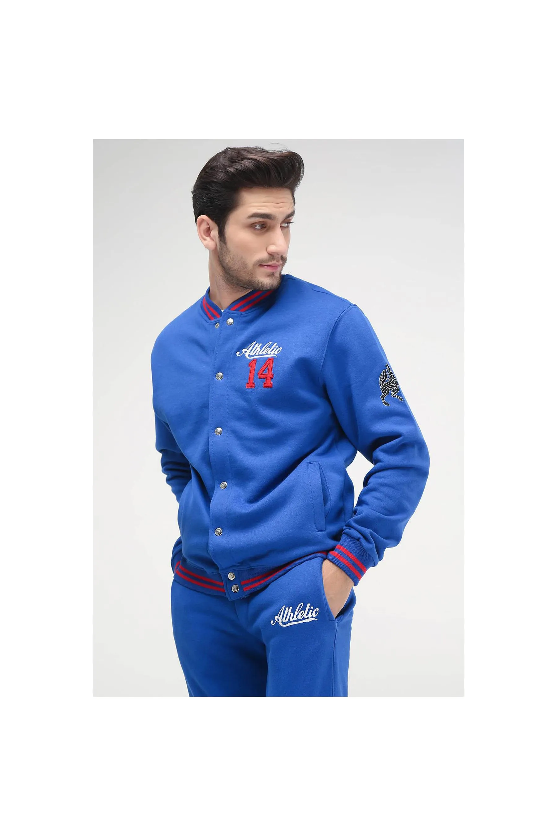 BRACKETS Zipper Jacket Royal Blue Men Jackets