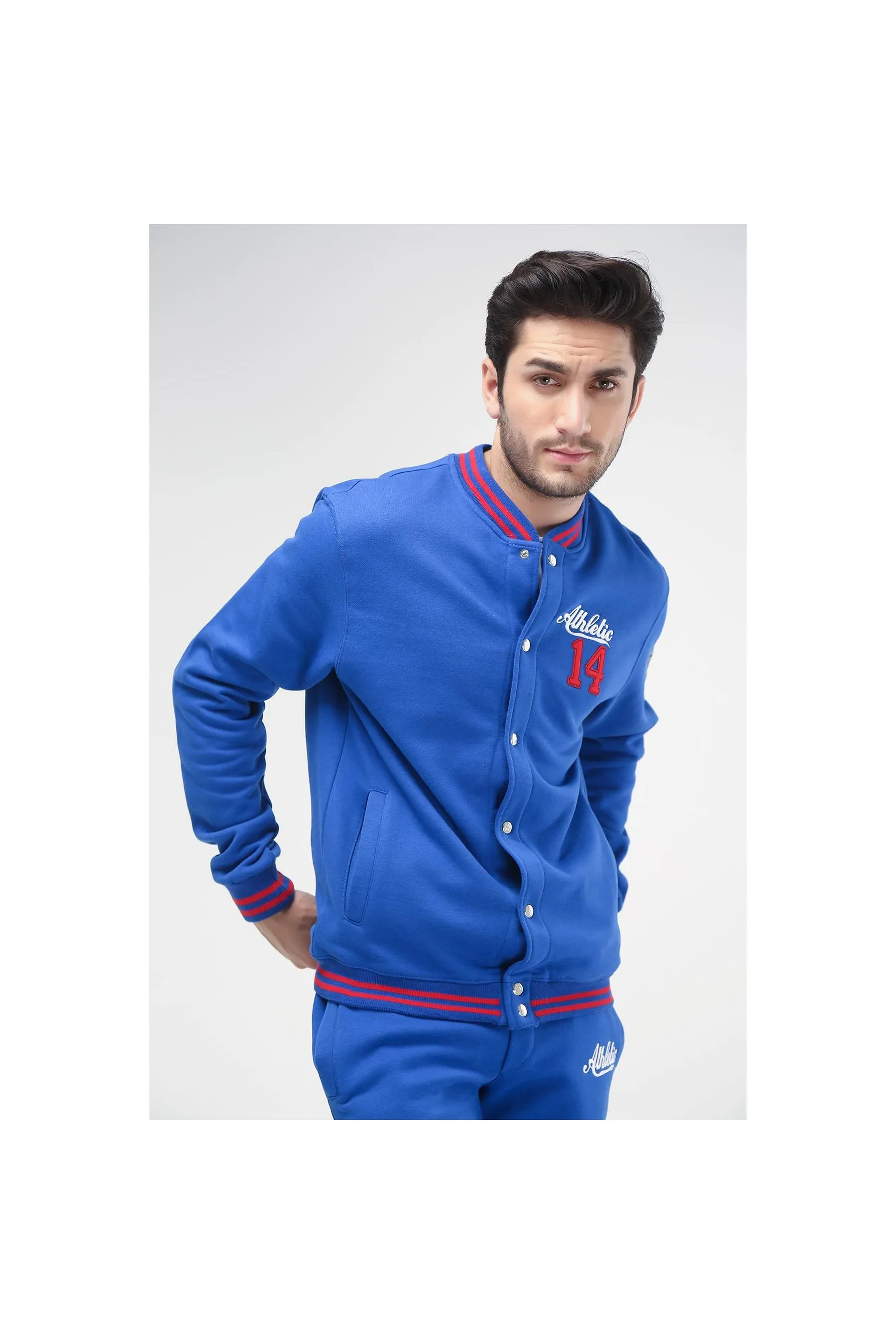 BRACKETS Zipper Jacket Royal Blue Men Jackets