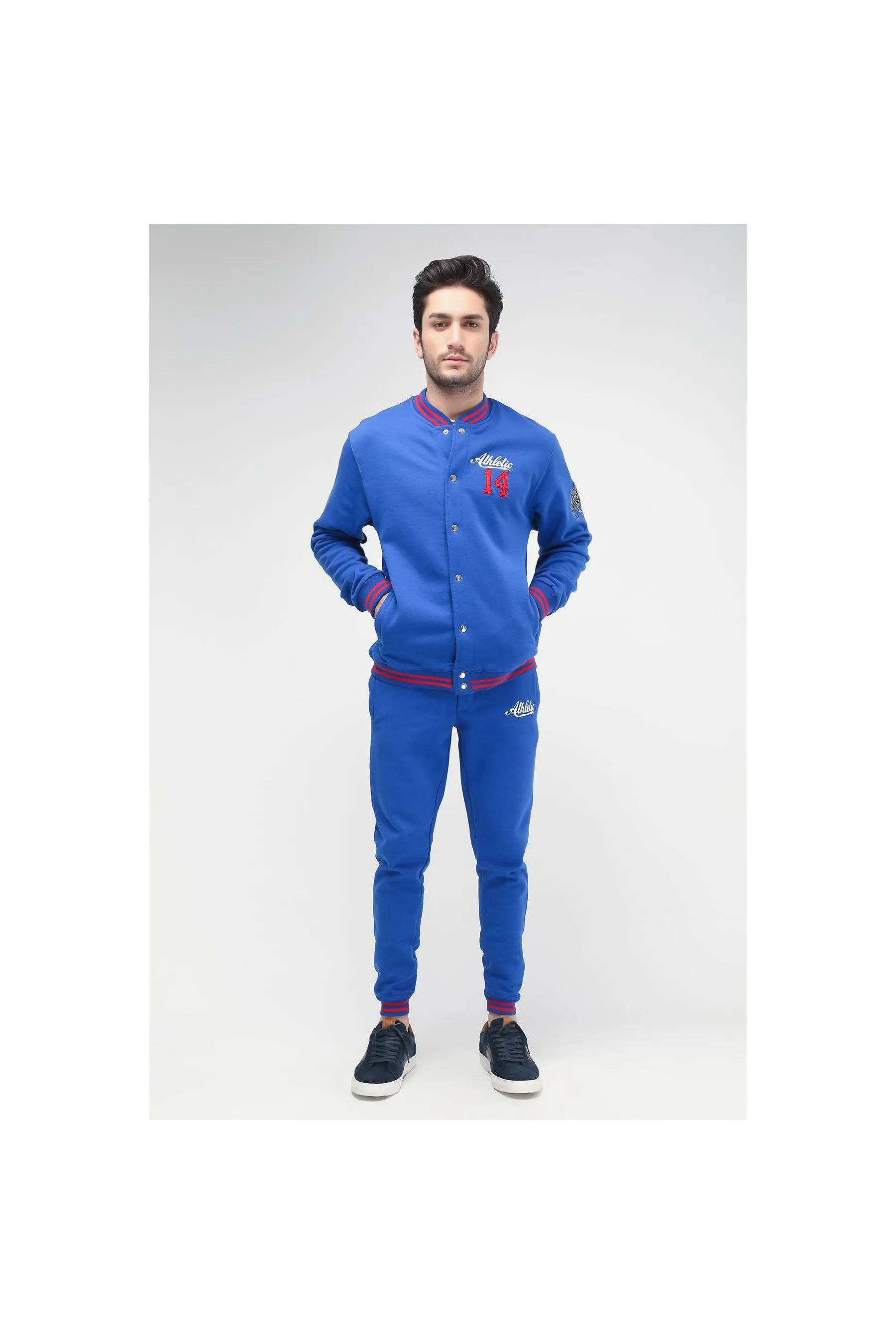 BRACKETS Zipper Jacket Royal Blue Men Jackets