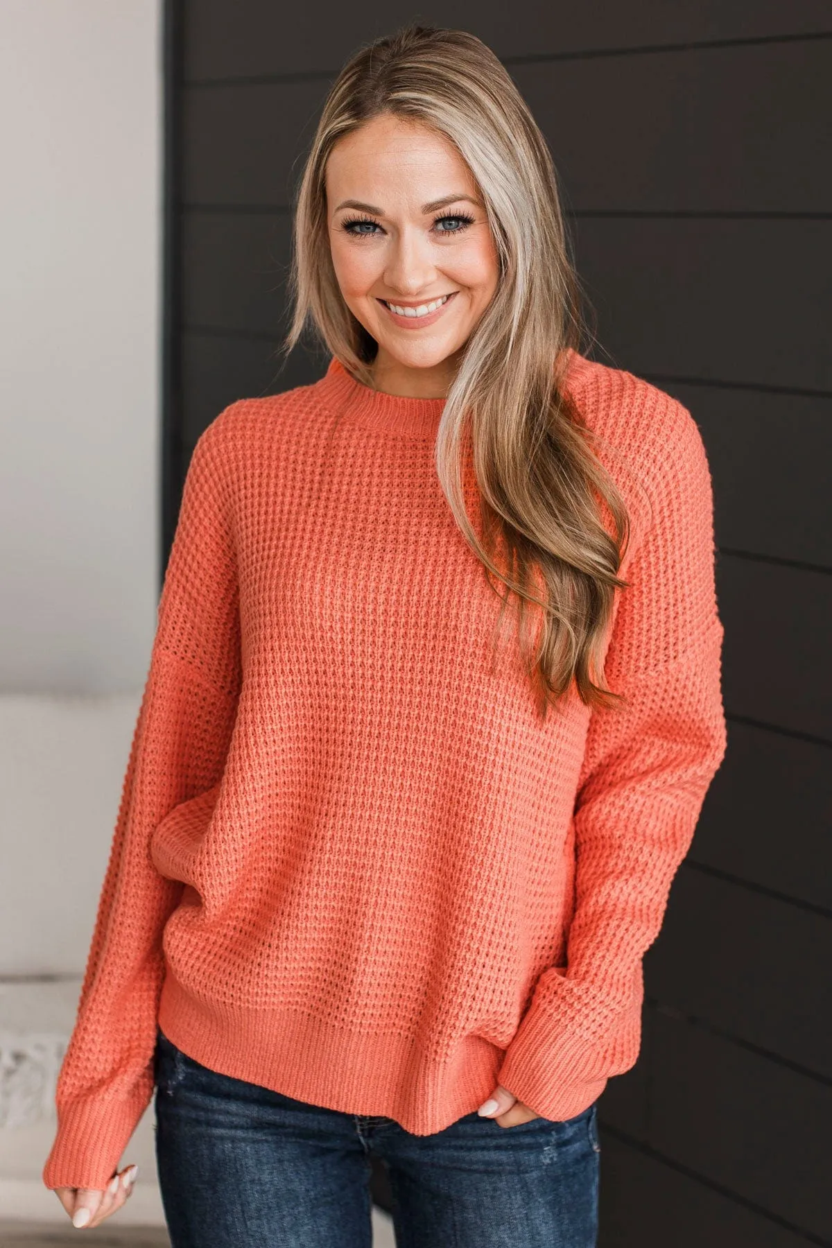 Captivating In Color Knit Sweater- Sherbet