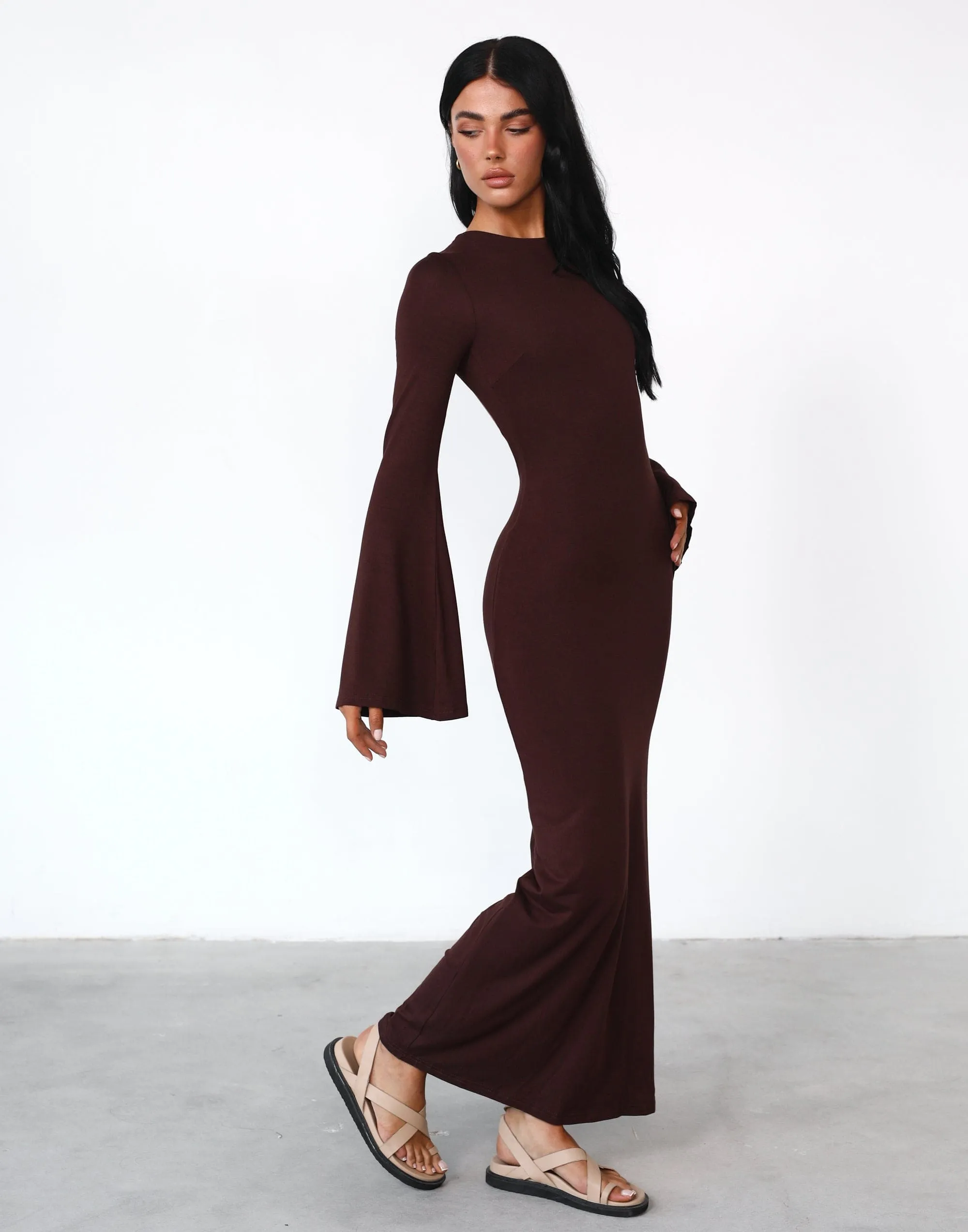 Carina Maxi Dress (Cocoa)