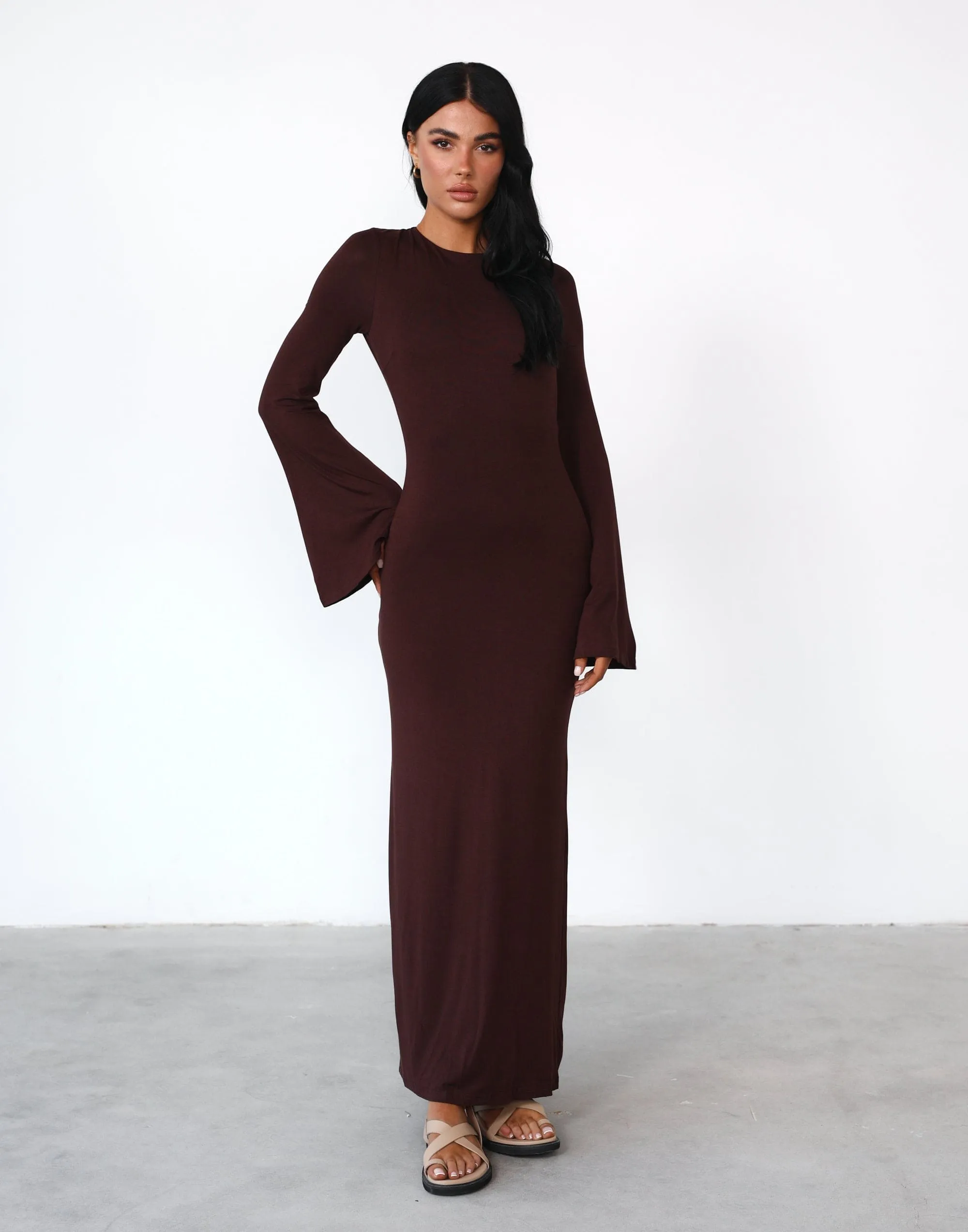 Carina Maxi Dress (Cocoa)