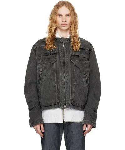 CARNET-ARCHIVE Gray Mass Denim Jacket