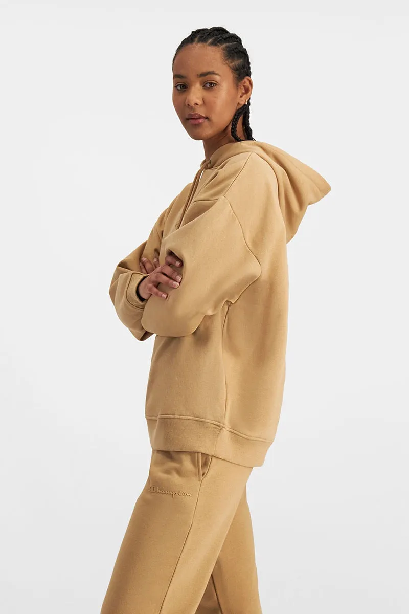 CHAMPION WOMEN'S SCRIPT OS SAND HOODIE