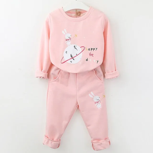 Children Clothing 2019 Spring Autumn Toddler Girls Clothes 2pcs Outfit Kids Clothes Girls Tracksuit Suit For Girls Clothing Sets