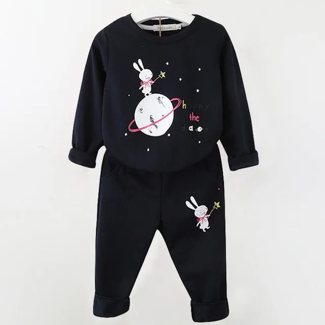 Children Clothing 2019 Spring Autumn Toddler Girls Clothes 2pcs Outfit Kids Clothes Girls Tracksuit Suit For Girls Clothing Sets