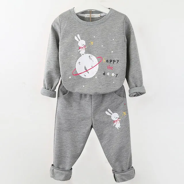 Children Clothing 2019 Spring Autumn Toddler Girls Clothes 2pcs Outfit Kids Clothes Girls Tracksuit Suit For Girls Clothing Sets