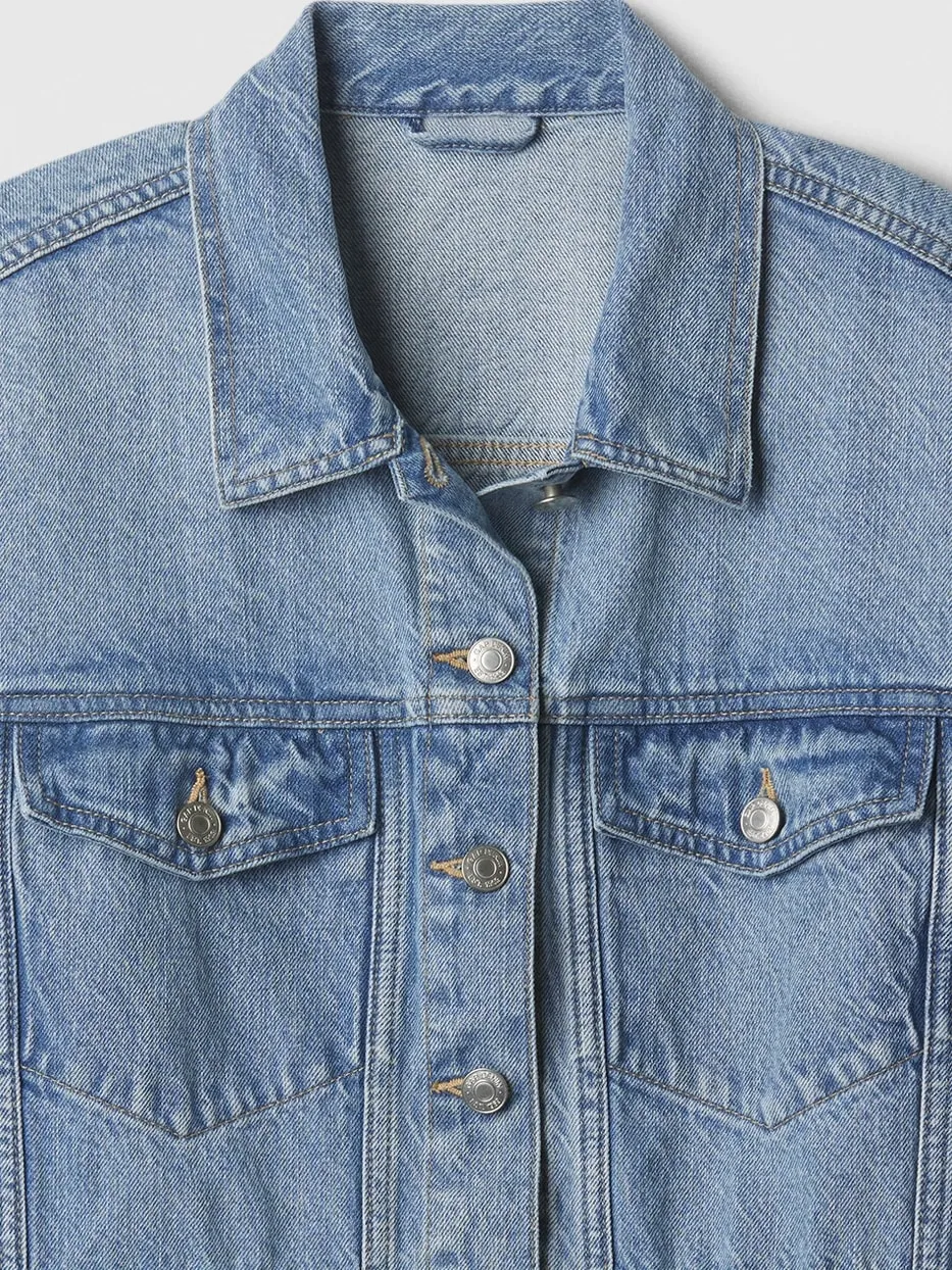 Cinched-Waist Denim Jacket