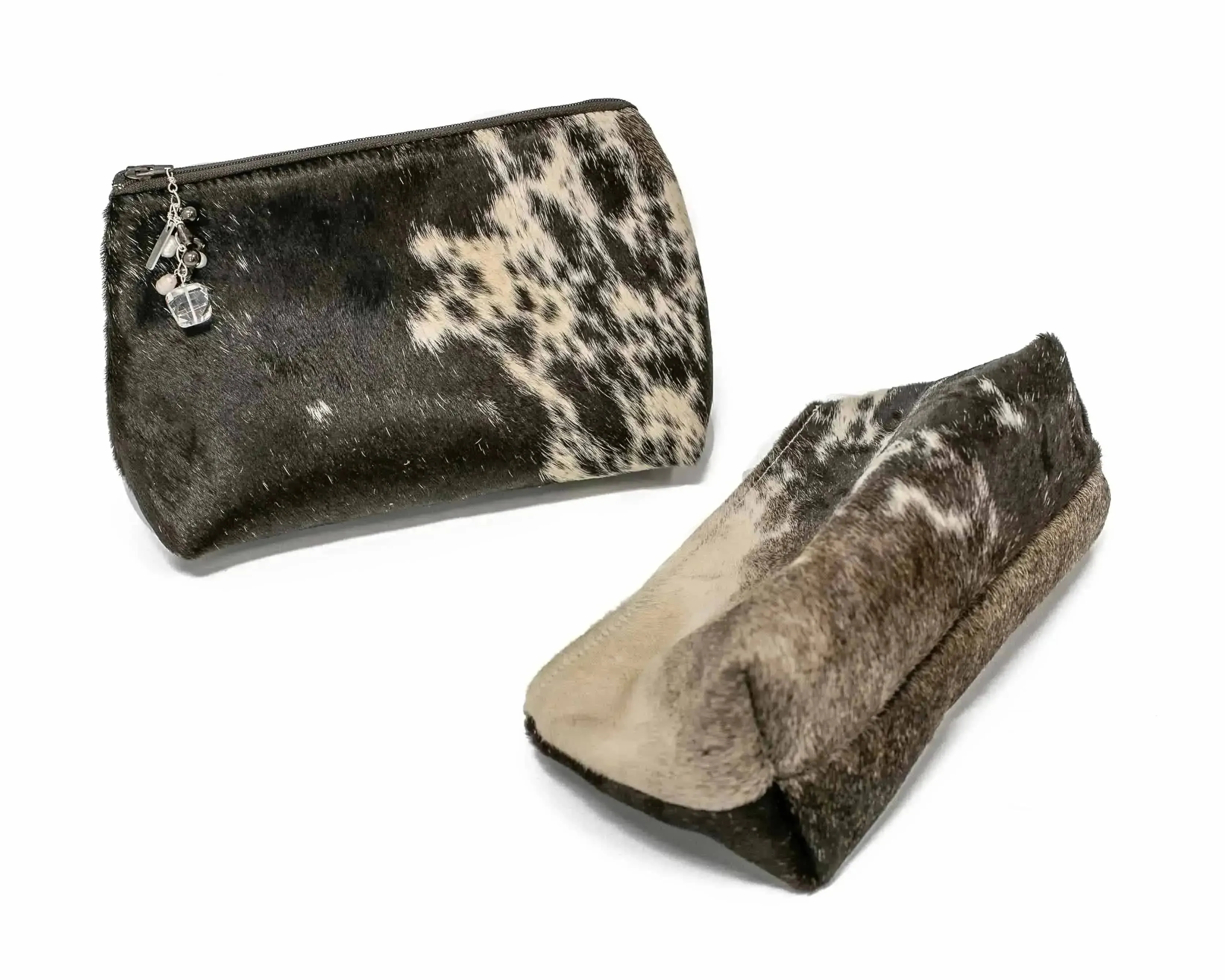 Cow Hair Leather Pouch