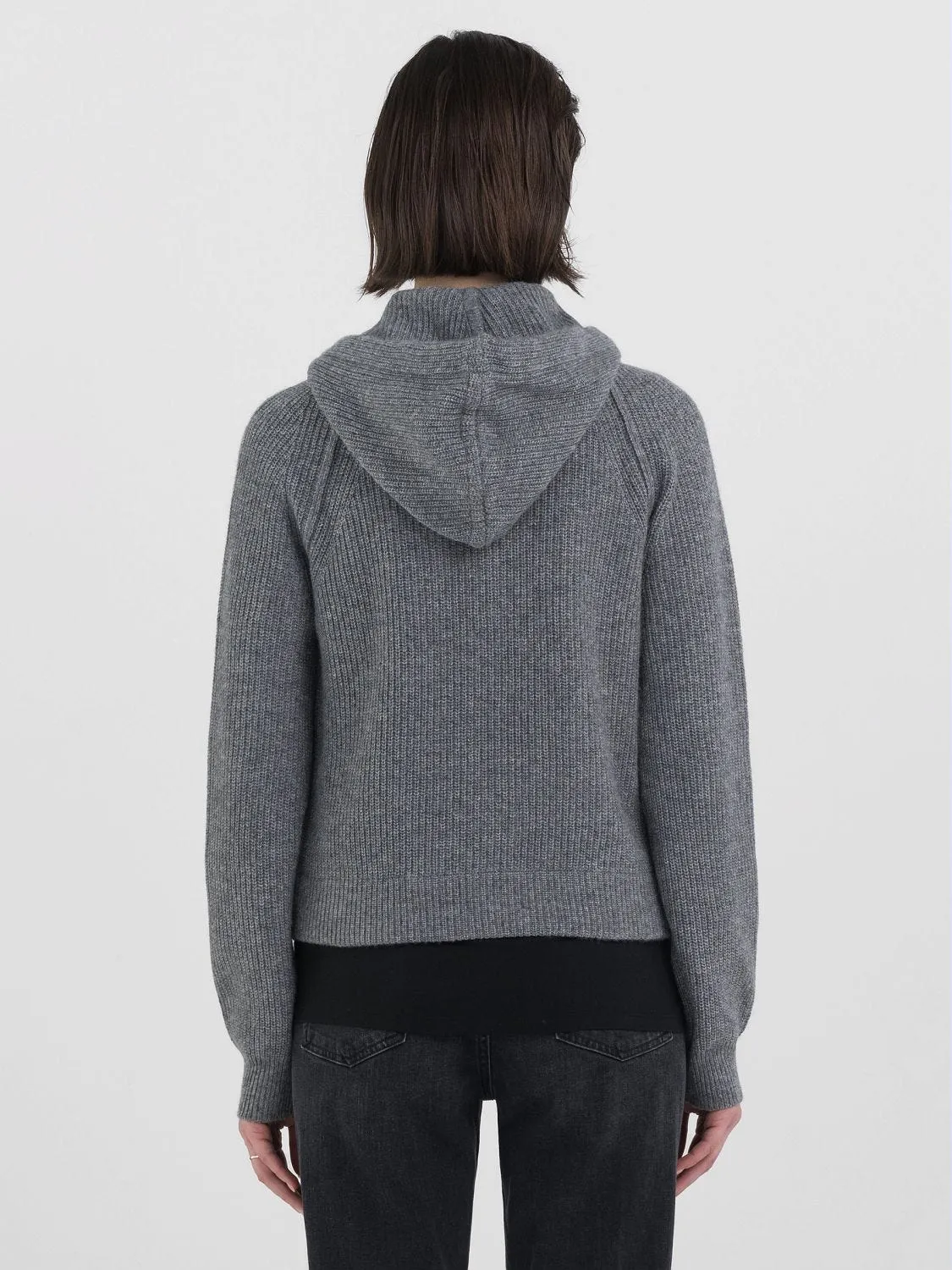 CROPPED HOODED SWEATER WITH ZIP