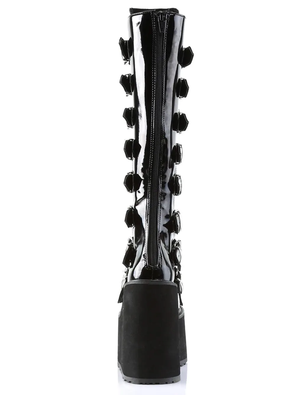 DEMONIA SWING 815 BOOTS - BLACK PATENT