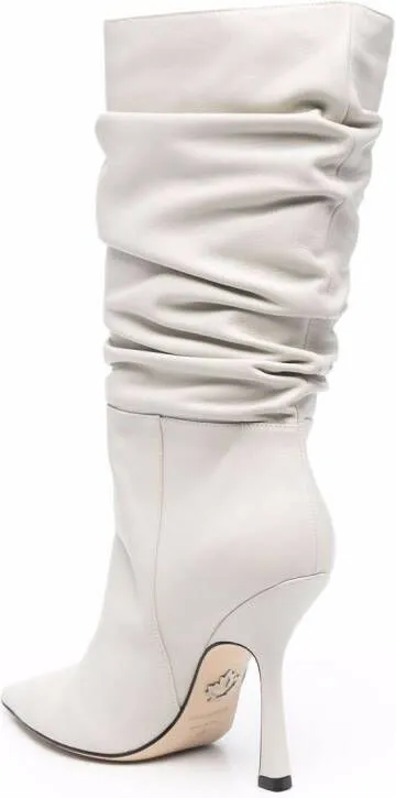 DSQUARED2 Blair ruched calf boots White