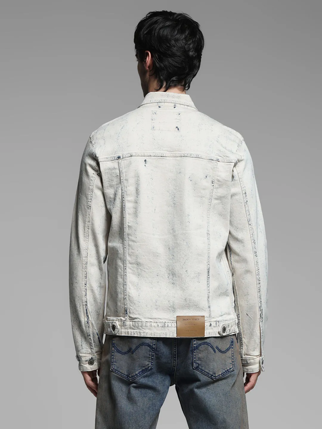 Ecru Washed Denim Jacket