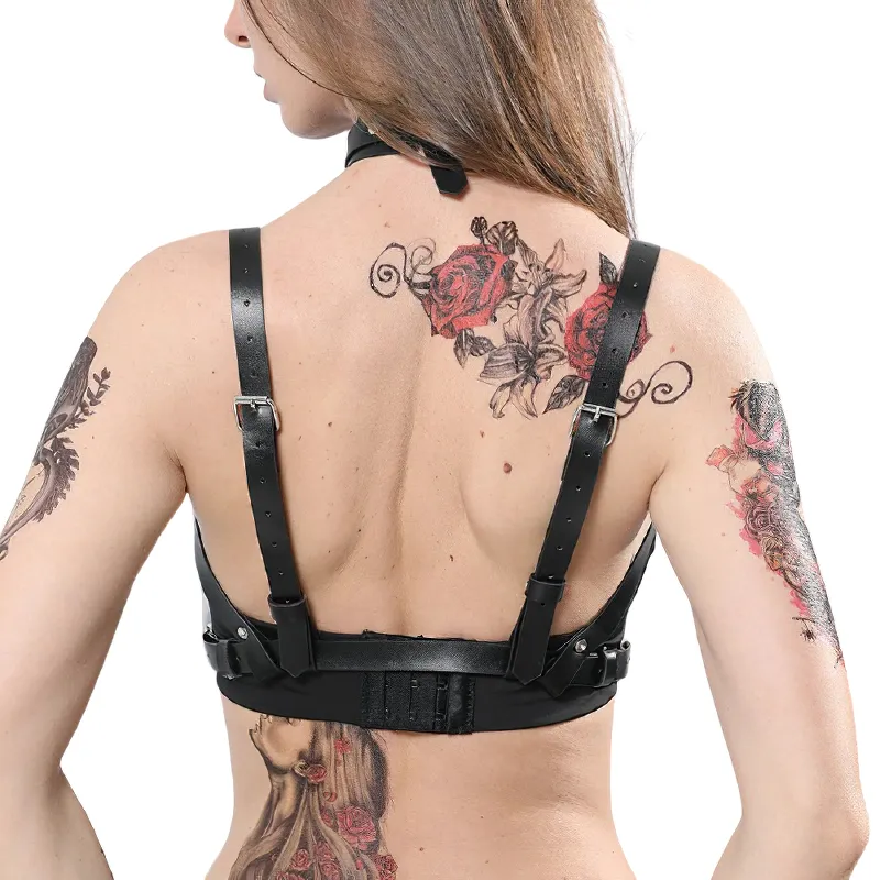 Erotic Ladies Synthetic Leather Body Harness / Fetish Underwear for a Confident Woman