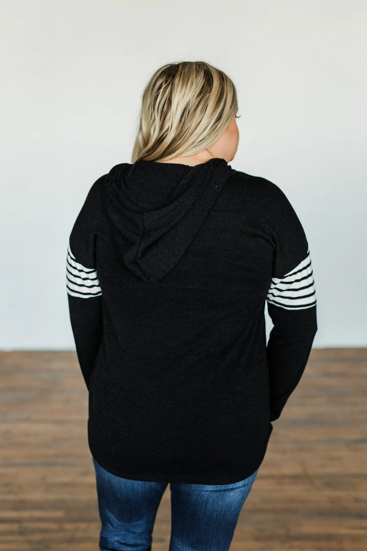 Far From Home Lightweight Hoodie- Black