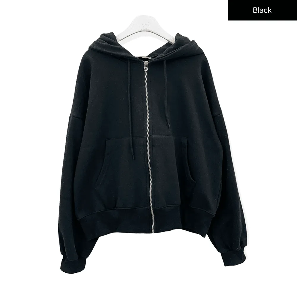 Fleece Lined Zip Up Hoodie J10