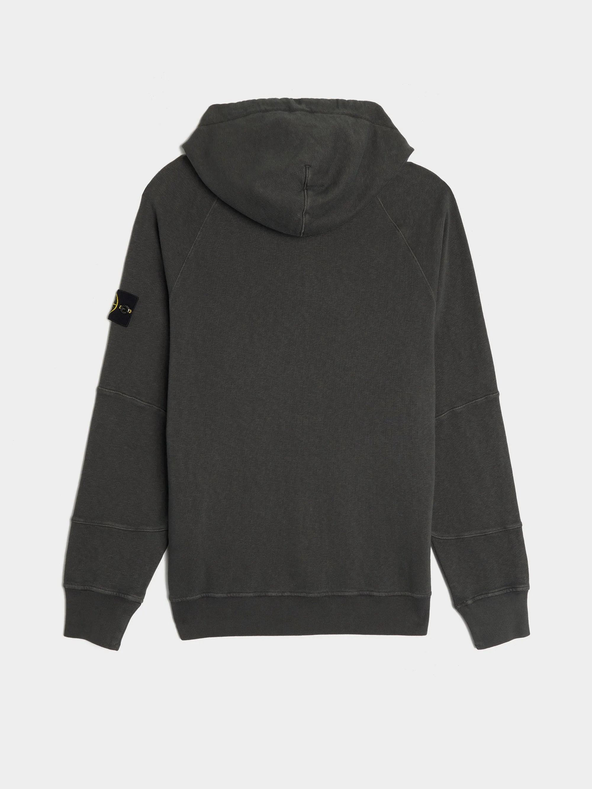 Garment Dyed Cotton Fleece Hoodie, Charcoal