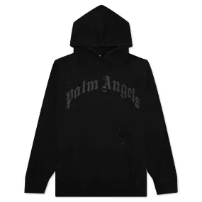 GD Glittered Logo Hoodie - Black/Black