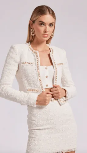 Generation Love Serena Tweed Jacket in White