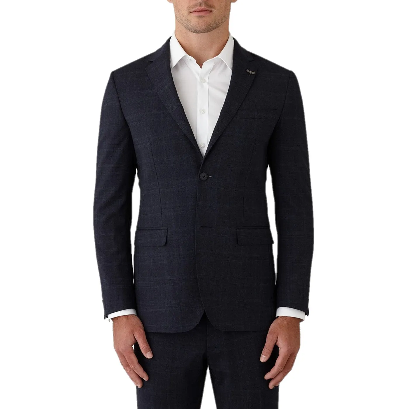 Gibson Navy Check 2pce Suit