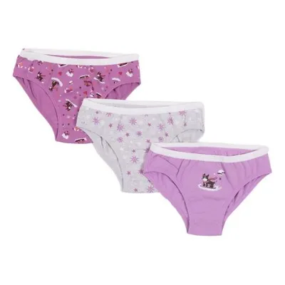 Girls' Nano Noruk Puppy Snowflake 3 Pack Bikini Underwear