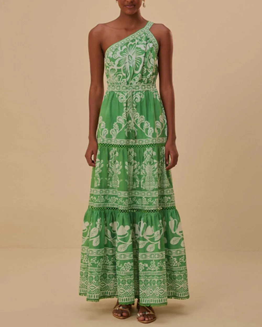 Green Sweet Garden Maxi Dress