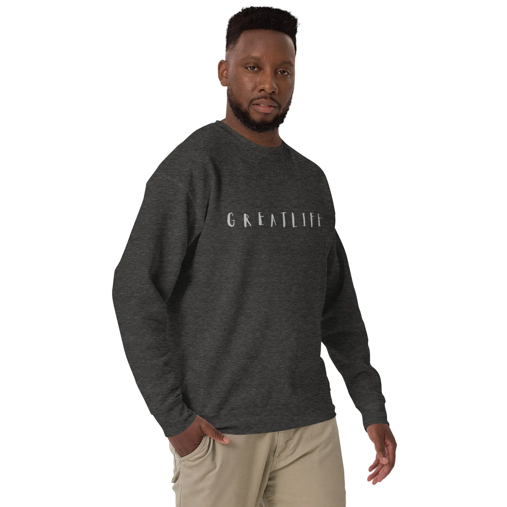 Grey Greatlife Unisex Premium Sweatshirt