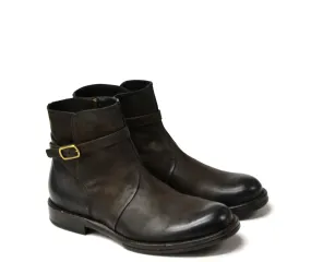 Harvard Coffe Buckle+Zip Mid Boots